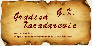 Gradiša Karadarević vizit kartica